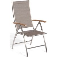 Sonnenpartner Klappsessel Paragon Edelstahl/Textilen taupe Klapp-Sessel Klappstuhl von SONNENPARTNER