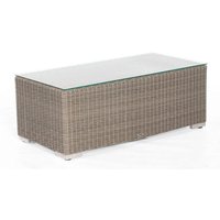 Sonnenpartner - Lounge-Tisch Residence 120x60 cm Aluminium mit Polyrattan stone-grey mit Glas Loungeti Sonnenpartner - Lounge-Tisch Residence 120x60 cm Aluminium mit Polyrattan stone-grey mit Glas Loungeti von SONNENPARTNER