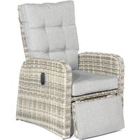 SunnySmart Garten-Relax-Sessel Allianz Aluminium mit Kunststoffgeflecht vintage-taupe Loungesessel von SONNENPARTNER