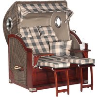 SunnySmart Garten-Strandkorb Rustikal 500 plus comfort 3/4-Liegemodell 2-Sitzer xl cappuccino/taupe/ SunnySmart Garten-Strandkorb Rustikal 500 plus comfort 3/4-Liegemodell 2-Sitzer xl cappuccino/taupe/ von SONNENPARTNER