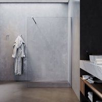 110x200cm Walk in Duschwand, nano esg 8mm, Duschtrennwand Glaswand mit Stabilisator - Sonni von SONNI