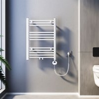 Sonni - Badheizkörper Elektrisch Handtuchtrockner 70x50cm Mittelanschluss Handtuchwärmer Gerade, Weiß von SONNI