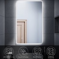 Badspiegel Badezimmerspiegel led Beleuchtung Wandspiegel 100x60cm kaltweiß licht Touch Beschlagfrei Energiesparender,IP44 - Sonni von SONNI