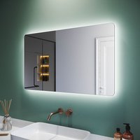 Badspiegel Lichtspiegel led Spiegel Wandspiegel mit Sensor-Schalter mit automatischem Anti-Beschlag kaltweiß IP44 energiesparend 100 x 60cm - Sonni von SONNI