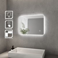 70x50cm Rechteckig led Badspiegel kaltweiß Licht Touch-Schalter von SONNI