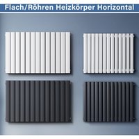 Design Flachheizkörper Horizontal Heizkörper wohnzimmer Heizung Paneelheizkörper Weiß 630x1004mm,Doppellagig,1258 Watt,18-25m² - Sonni von SONNI