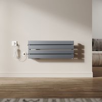 Sonni - Design Heizkorper Paneelheizkörper Horizontal Einlagig Anthrazit Flachheizkörper mit Intelligenter Temperaturregelung 300x800mm, 400 Watt von SONNI