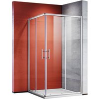 Duschkabine Eckeinstieg Dusche Schiebetür Duschabtrennung Duschwand Schnellfreigabefunktion esg glas 90x80x185cm - Sonni Duschkabine Eckeinstieg Dusche Schiebetür Duschabtrennung Duschwand Schnellfreigabefunktion esg glas 90x80x185cm - Sonni von SONNI