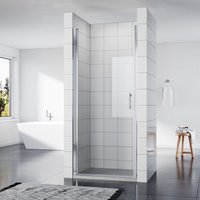 Sonni - Duschtür Nischendrehtür Nano dusche Duschtrennwand Beschichtung Nischentür Schwingtür 90 x 185 cm esg Glas Dusche Glastür Dusche Pendeltür von SONNI