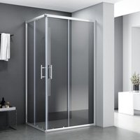 Sonni - Duschkabine Eckeinstieg Dusche Schiebetür Duschabtrennung Duschwand Schnellfreigabefunktion esg glas 90x90x185cm von SONNI