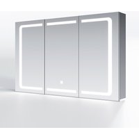 Sonni - Edelstah Spiegelschrank led mit Beleuchtung mit Touch Steckdose Badschrank Badspiegel 105x65x13.3cm von SONNI