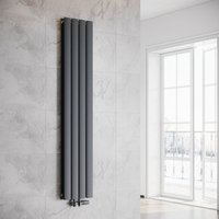 Sonni - elegant Heizkörper Flach Heizkörper Design Paneelheizkörper wohnzimmer Badheizkörper Vertikal Doppelt Heizkoerper mit Heizventil 1600 x 308 von SONNI