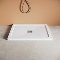 Duschwanne Eingebettete Duschplatte smc Anti Rutsch Quick Drainage Design, Quadratische 1000x800 mm - Sonni von SONNI