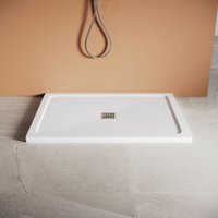 Duschwanne Eingebettete Duschplatte smc Anti Rutsch Quick Drainage Design, Quadratische 1200x900 mm - Sonni von SONNI