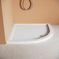 Duschwanne Eingebettete Duschplatte smc Anti Rutsch Quick Drainage Design, Viertelkreis 900x900 mm, mit Ablaufgarnitur - Sonni von SONNI