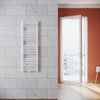 SONNI Heizkörper Badezimmer Badheizkörper mittelanschluss Handtuchwärmer Handtuchtrockner 1200x400mm Weiß von SONNI