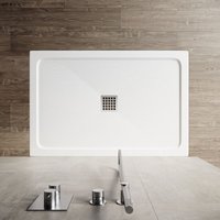 Sonni - Quadratische Duschwanne Rutschfeste versenkte Duschwanne smc Quick drain design 1200x900 mm von SONNI