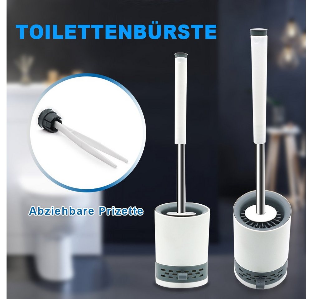 SONNI Reinigungsbürste WC Toilettenbürste, Toiletten, WC, Badezimmer, (Set), 2 In 1 Design, Silikon von SONNI