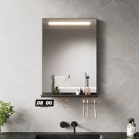 SONNI 500x700 Badspiegel mit LED Beleuchtung, Antibeschlag, Ablage, Dimmbare 3-Farben Beleuchtung und Touch-Schalter SONNI 500x700 Badspiegel mit LED Beleuchtung, Antibeschlag, Ablage, Dimmbare 3-Farben Beleuchtung und Touch-Schalter von SONNI