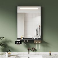 SONNI Badspiegel mit LED Beleuchtung Ablage, Antibeschlag, 3-Farben Beleuchtung und Einstellbare Helligkeit, 500×700, Obere Lichtleiste SONNI Badspiegel mit LED Beleuchtung Ablage, Antibeschlag, 3-Farben Beleuchtung und Einstellbare Helligkeit, 500×700, Obere Lichtleiste von SONNI