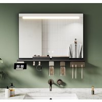 SONNI Badspiegel mit LED Beleuchtung Ablage, Antibeschlag, 3-Farben Beleuchtung und Einstellbare Helligkeit, 700×500, Obere Lichtleiste SONNI Badspiegel mit LED Beleuchtung Ablage, Antibeschlag, 3-Farben Beleuchtung und Einstellbare Helligkeit, 700×500, Obere Lichtleiste von SONNI