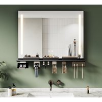 SONNI Badspiegel mit LED Beleuchtung Ablage, Antibeschlag, 3-Farben Beleuchtung und Einstellbare Helligkeit, 800×600, Doppelseitige Lichtstreifen SONNI Badspiegel mit LED Beleuchtung Ablage, Antibeschlag, 3-Farben Beleuchtung und Einstellbare Helligkeit, 800×600, Doppelseitige Lichtstreifen von SONNI