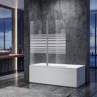 SONNI Badewannenaufsatz 2teilig Duschwand mit Seitenteil für Badewanne Duschkabine New von SONNI