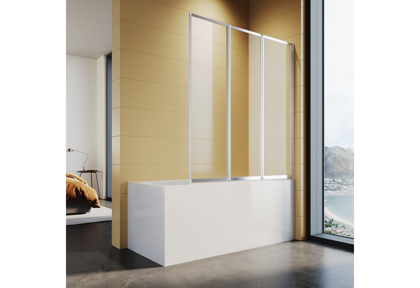 SONNI Badewannenaufsatz Badewannenaufsatz Faltbar, mit Seitenwand, NANO Glas, 130x140cm, Einscheibensicherheitsglas mit Nano Beschichtung, 130x140 cm, für Badezimmer, faltbar SONNI Badewannenaufsatz Badewannenaufsatz Faltbar, mit Seitenwand, NANO Glas, 130x140cm, Einscheibensicherheitsglas mit Nano Beschichtung, 130x140 cm, für Badezimmer, faltbar von SONNI