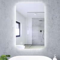 SONNI Badezimmer LED Spiegel Badspiegel Anti-Beschlag mit Beleuchtung Touchschalter 80x50cm GTBM0885 von SONNI