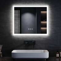 SONNI Badezimmer LED Spiegel Badspiegel mit Beleuchtung Sound Spiegel Bluetooth Touchschalter 60x50cm GTBM011 von SONNI