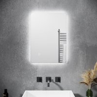 SONNI Badezimmer LED Spiegel Badspiegel mit Beleuchtung Touchschalter 50x70cm GTBM0875 von SONNI