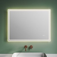 SONNI Badspiegel Led 80x60cm Touch beleuchtung Wandspiegel badezimmerspiegel mit kaltweiß Licht Touch Beschlagfrei Bluetooth 5.0 Vertikal/Horizontal SONNI Badspiegel Led 80x60cm Touch beleuchtung Wandspiegel badezimmerspiegel mit kaltweiß Licht Touch Beschlagfrei Bluetooth 5.0 Vertikal/Horizontal von SONNI