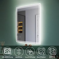 SONNI Badspiegel Led Touch beleuchtung Wandspiegel badezimmerspiegel mit Bluetooth 5.0 kaltweiß Licht Touch Beschlagfrei 80x60cm Vertikal/Horizontal SONNI Badspiegel Led Touch beleuchtung Wandspiegel badezimmerspiegel mit Bluetooth 5.0 kaltweiß Licht Touch Beschlagfrei 80x60cm Vertikal/Horizontal von SONNI
