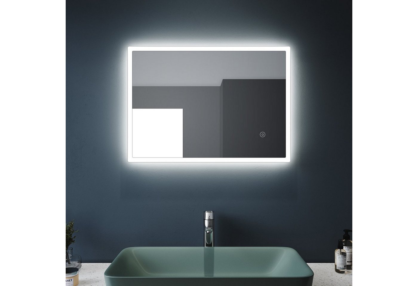 SONNI Badspiegel mit Beleuchtung,Badezimmerspiegel,LED,Wandspiegel,Touch, Lichtspiegel,50x70/70x50, 100x60, 120 x 60 von SONNI