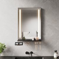 SONNI Badspiegel mit LED Beleuchtung, Ablage, Dimmbarer 3-Farben Beleuchtung und Antibeschlag, 500x700, Stilvoll und Funktional SONNI Badspiegel mit LED Beleuchtung, Ablage, Dimmbarer 3-Farben Beleuchtung und Antibeschlag, 500x700, Stilvoll und Funktional von SONNI