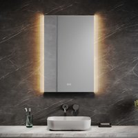 SONNI Badspiegel mit LED-Beleuchtung Lichtspiegel mit Touch-Schalter 60 x 80 cm kaltweiß IP44 Badezimmer Wandspiegel mit 3 Lichtfarben Dimmbar SONNI Badspiegel mit LED-Beleuchtung Lichtspiegel mit Touch-Schalter 60 x 80 cm kaltweiß IP44 Badezimmer Wandspiegel mit 3 Lichtfarben Dimmbar von SONNI