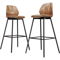 Barhocker (2er Set) mit lehne Küchenhocker Retro Barstuhl Industrial Verstellbar Bistrohocker Belastbar 130 kg - Sonni von SONNI