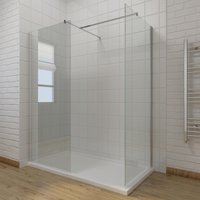 SONNI Begehbare Dusche Duschabtrennung Duschwand Duschkabine 8mm Nano Glas Duschwand mit/ohne schwenkbare Tür Walk in Dusche von SONNI