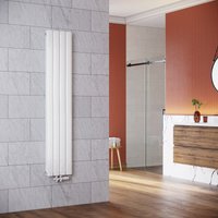 SONNI Design Flach heizkörper wohnzimmer Badheizkörper Vertikal Paneelheizkörper Doppelt Heizkoerper wohnzimmer mit Heizventil 1600 x 308 mm Weiß von SONNI