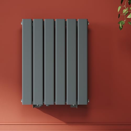 SONNI Design Heizkörper 600x465mm Anthrazit, Doppellagig Heizkörper flach und klein für Badezimmer, vertikaler Badheizkörper flach Paneelheizkörper für Bad Flachheizkörper mit Seitenanschluss SONNI Design Heizkörper 600x465mm Anthrazit, Doppellagig Heizkörper flach und klein für Badezimmer, vertikaler Badheizkörper flach Paneelheizkörper für Bad Flachheizkörper mit Seitenanschluss von SONNI