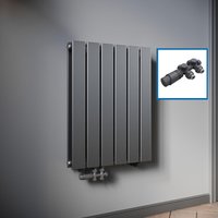 SONNI Design Heizkörper flach und klein für Badezimmer, vertikaler Badheizkörper flach Paneelheizkörper für Bad Flachheizkörper 600*465mm Antrazit ohne/mit Mittelanschluss SONNI Design Heizkörper flach und klein für Badezimmer, vertikaler Badheizkörper flach Paneelheizkörper für Bad Flachheizkörper 600*465mm Antrazit ohne/mit Mittelanschluss von SONNI