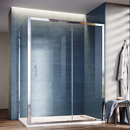 SONNI Duschkabine 150x90 cm Schiebetür ESG Sicherheitsglas Duschabtrennung Duschtür mit Seitenwand 185cm SONNI Duschkabine 150x90 cm Schiebetür ESG Sicherheitsglas Duschabtrennung Duschtür mit Seitenwand 185cm von SONNI