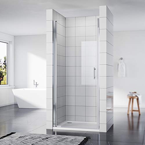 SONNI Duschkabine Duschtür Nischendrehtür 70 x 195 cm Nano Beschichtung Nischentür Schwingtür ESG Glas Dusche Glastür Dusche Pendeltür dusche Duschtrennwand von SONNI