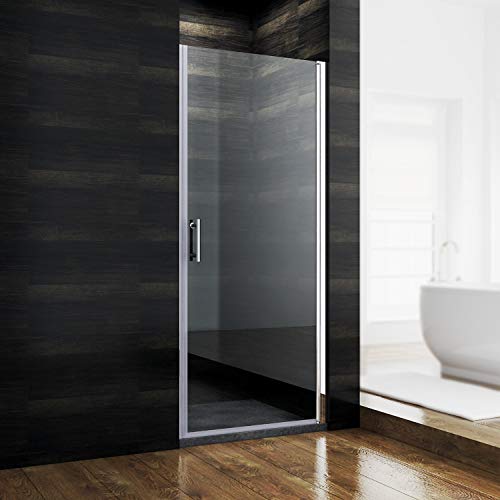 SONNI Duschkabine Duschtür Nischendrehtür 86 x 185 cm Nano Beschichtung Nischentür Schwingtür ESG Glas Dusche Glastür Dusche Pendeltür dusche Duschtrennwand von SONNI