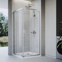 SONNI Duschkabine Eckeinstieg Dusche mit Aluminiumrahmen, 6mm Sicherheit gehärtetem Glas, 76 x 70 x 185 cm SONNI Duschkabine Eckeinstieg Dusche mit Aluminiumrahmen, 6mm Sicherheit gehärtetem Glas, 76 x 70 x 185 cm von SONNI