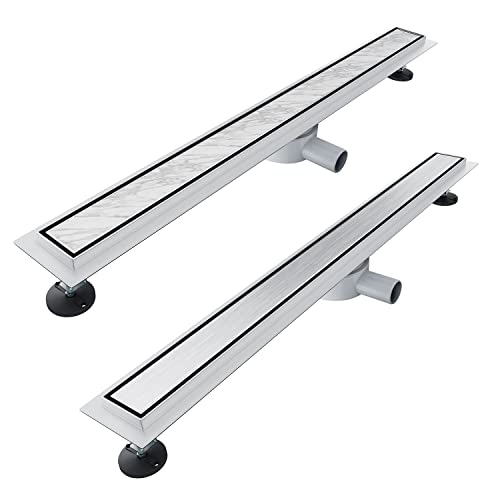 SONNI Duschrinne 70 cm Ablauf 360° Drehbar Duschrinne Extra Flach mit Geruchsstop und Haarsieb 2 in 1 Edelstahl Ablaufrinne Dusche befliesbar SONNI Duschrinne 70 cm Ablauf 360° Drehbar Duschrinne Extra Flach mit Geruchsstop und Haarsieb 2 in 1 Edelstahl Ablaufrinne Dusche befliesbar von SONNI