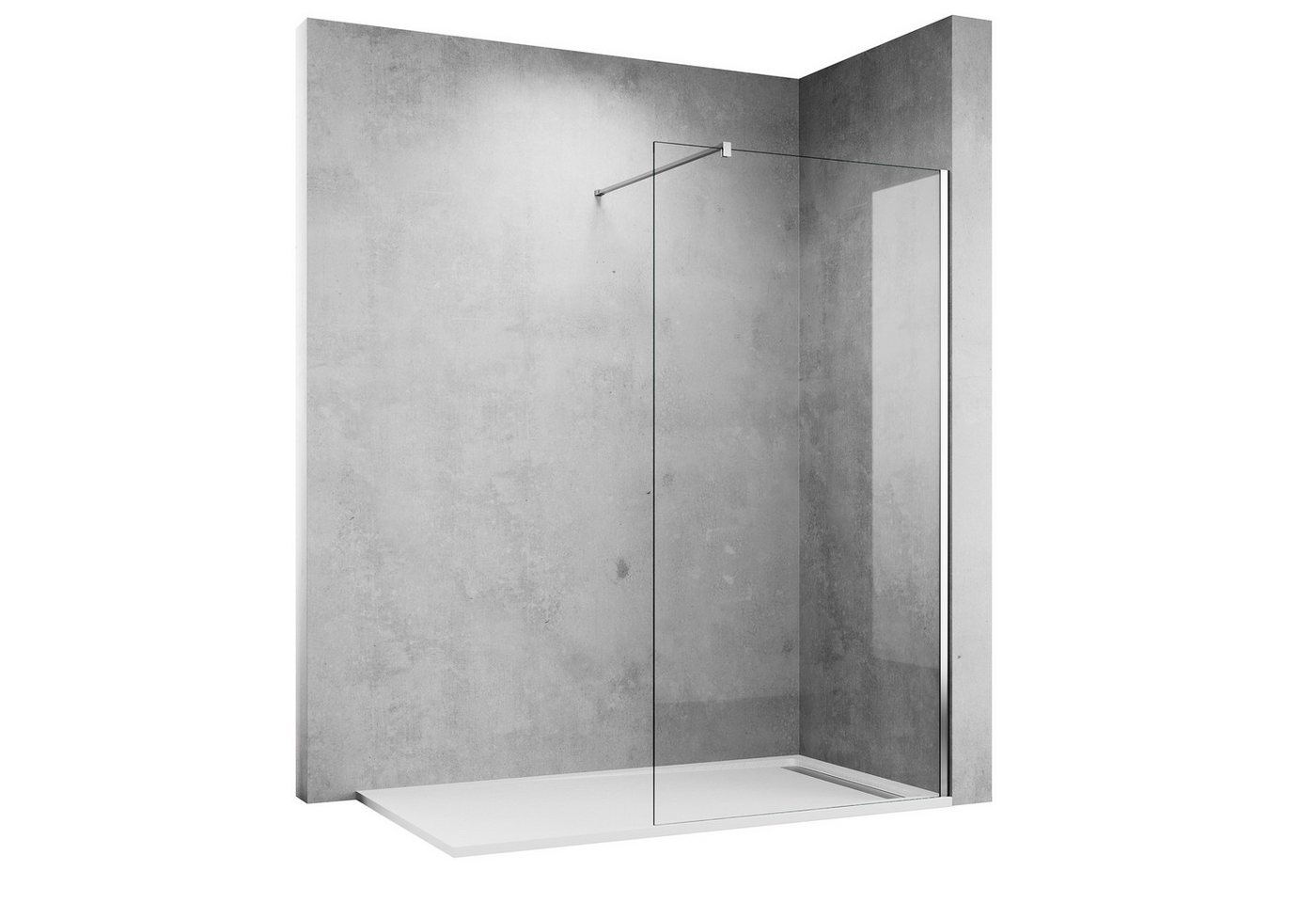 SONNI Duschwand Walk-in-Dusche NANO-GLAS (70cm-120cm) Glas für Dusche mit 8mm, 8mm Einscheibensicherheitsglas, Höhe 200cm von SONNI