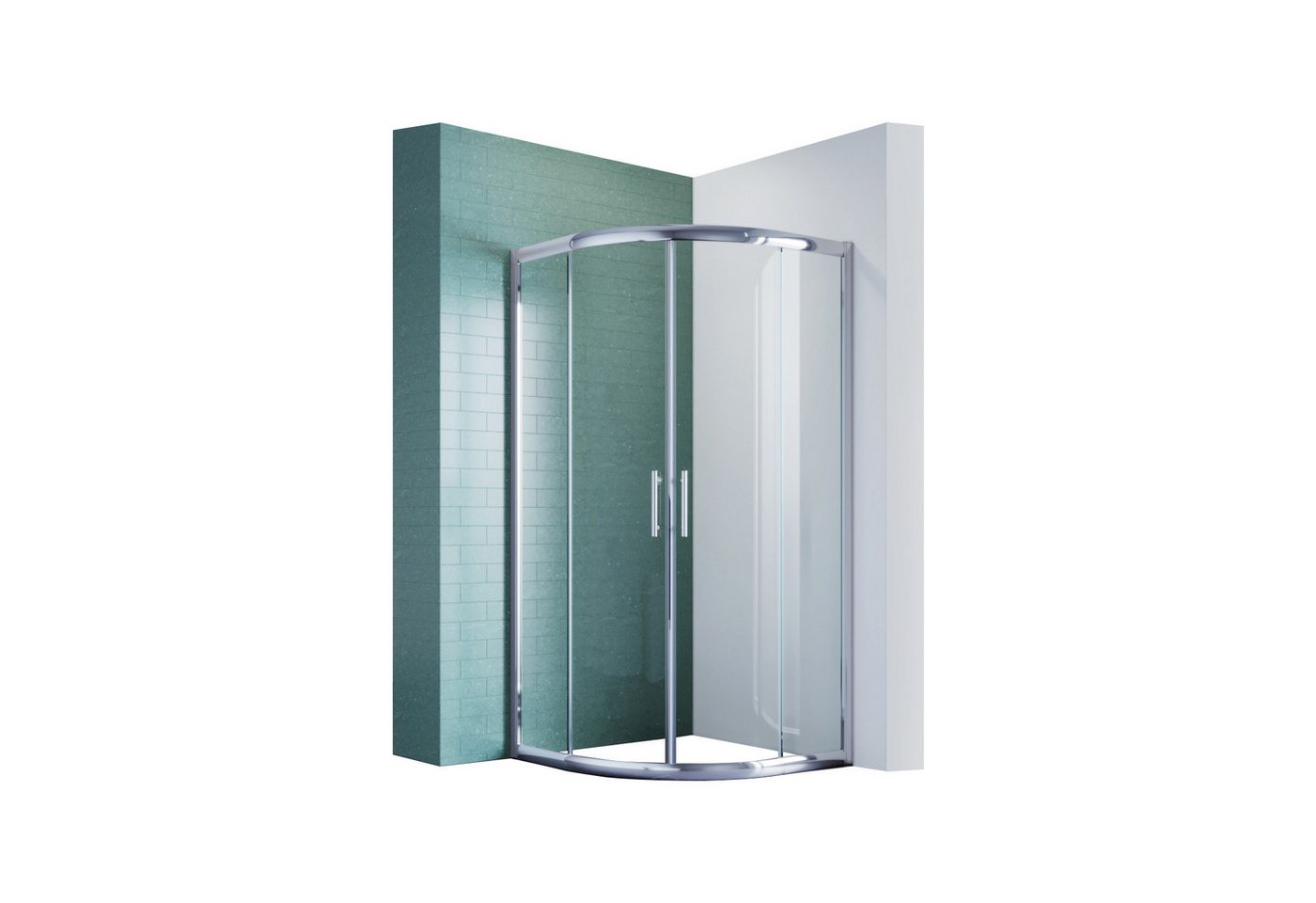 SONNI Runddusche Duschkabine Runddusche Schiebetür Viertelkreis ESG (80cm-100cm), Einscheibensicherheitsglas, Höhe 185 cm von SONNI