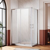 Eckeinstieg Dusche Duschkabine Duschabtrennung Duschwand mit schiebetür H:195cm 120x100cm,Schnellfreigabefunktion,Spritzwasserschutz - Sonni Eckeinstieg Dusche Duschkabine Duschabtrennung Duschwand mit schiebetür H:195cm 120x100cm,Schnellfreigabefunktion,Spritzwasserschutz - Sonni von SONNI