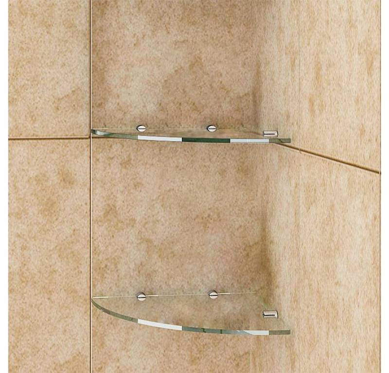 SONNI Einlegeboden Glasregal Sicherheitsglas Lagerregal für Duschwand Duschraum (2 St), transparent von SONNI